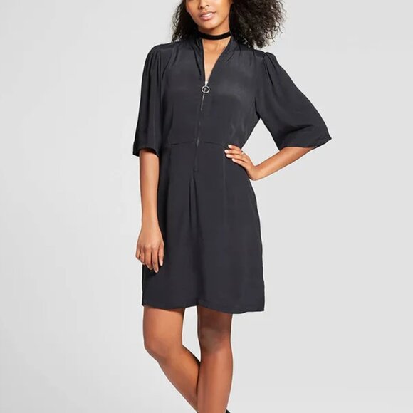 Who What Wear Flirty Mini Dress With O Ring Zip Size XS - Picture 1 of 9